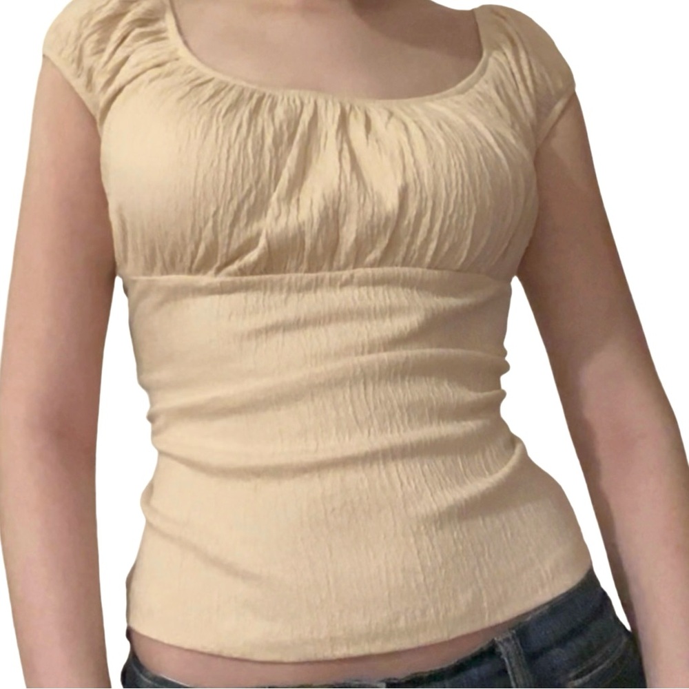 Brandy Melville Cream Milkmaid Top